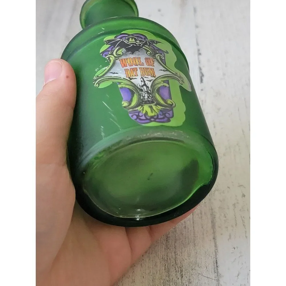 Wool of‎ bat bomb green bottle glass Halloween home decor